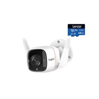 (64G記憶卡組)【TP-Link】Tapo C310 3MP 300萬畫素戶外WiFi無線網路攝影/ 監視器 IP CAM(IP66防水)