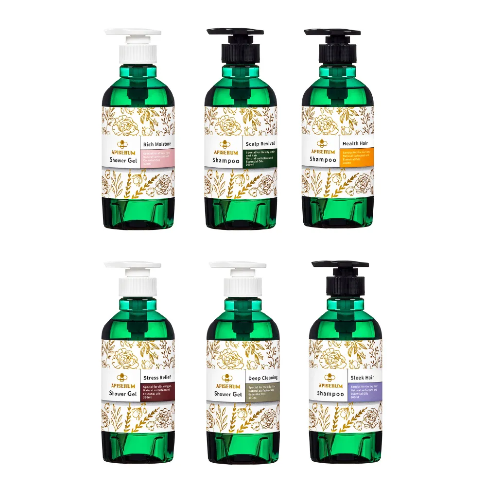 【APISERUM 愛比森】精油香氛洗沐3入組(300ml/無慮悠淨/奢靡花園/濡沐森林/飄逸輕絲/冉冉而森/漫潤悅髮)