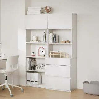 【iloom 怡倫家居】NEWT 600型抽屜五層書櫃(書櫃 書架 兒童書架 置物書架 書櫃 收納櫃 置物櫃 五層櫃)