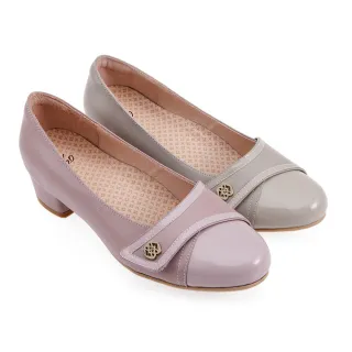 【A.S.O 阿瘦集團】A.S.O 職人通勤系列-拇指外翻經典牛皮低跟鞋(女鞋_4色任選)