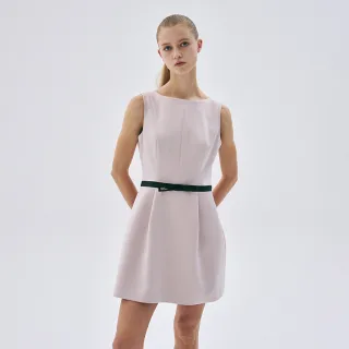 【MARDI MERCREDI】蝴蝶結腰帶無袖洋裝 米色 短版 RIBBON BELT MINI SLEEVELESS DRESS