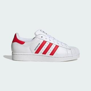 【adidas 愛迪達】Superstar II 男 運動休閒鞋 經典 百搭 三葉草 貝殼頭 白紅(JQ4728)