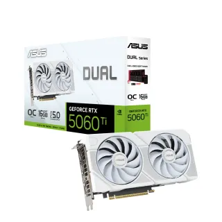 【ASUS 華碩】DUAL-RTX5060TI-O16G-WHITE 顯示卡+華碩 RT-AC1500G/PLUS 無線路由器