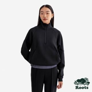 【Roots】Roots女裝- ROAM HALF ZIP 上衣(黑色)