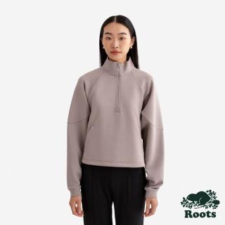【Roots】Roots女裝- ROAM HALF ZIP 上衣(灰褐色)