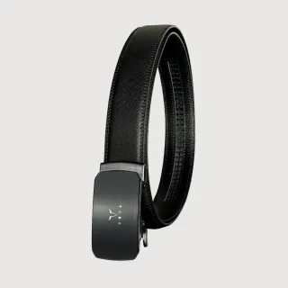 【VOVA 沃汎】台灣總代理 職場型男 拉絲紋自動扣皮帶-鎗色(VA019-006-SGU)