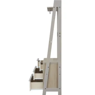 【NITORI 宜得利家居】◎開放式衣櫥 衣櫃 NEEDS3 84WR OP-3抽 WW/GY(開放式衣櫥 衣櫥 衣櫃 NEEDS3)