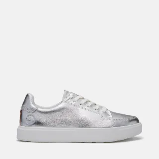 【Timberland】女款銀色Emerson Street低筒休閒鞋(A41JXA6L)