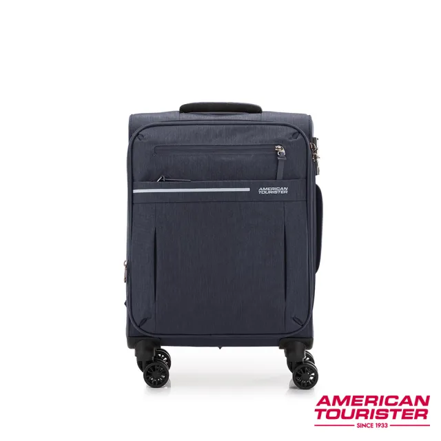 【AMERICAN TOURISTER 美國旅行者】20吋 SKY BLAZE 前開式/上掀式可擴充輕量布面軟殼行李箱/布箱(多色可選)