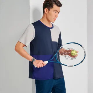 【OB 嚴選】清涼關係學冰咖啡紗配色拼接短袖上衣 《KL1323》