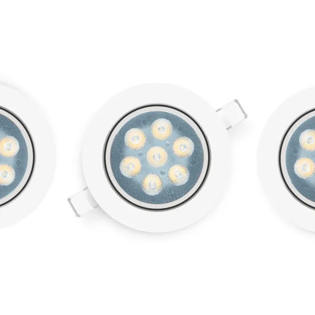 【金亮】4入組｜7W LED投射崁燈 全光譜 開孔9.5cm(高演色性、可調角度、聚焦、快速接頭)