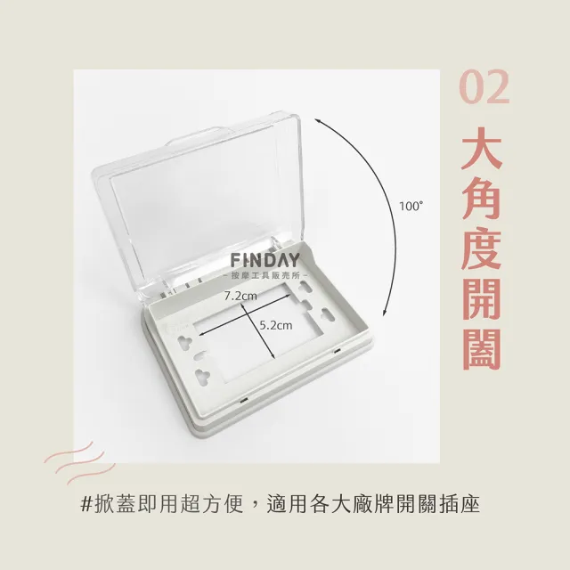 FINDAY﹞插座防水保護蓋3入組(台灣製｜插座保護蓋｜電鈴防護蓋｜插座蓋