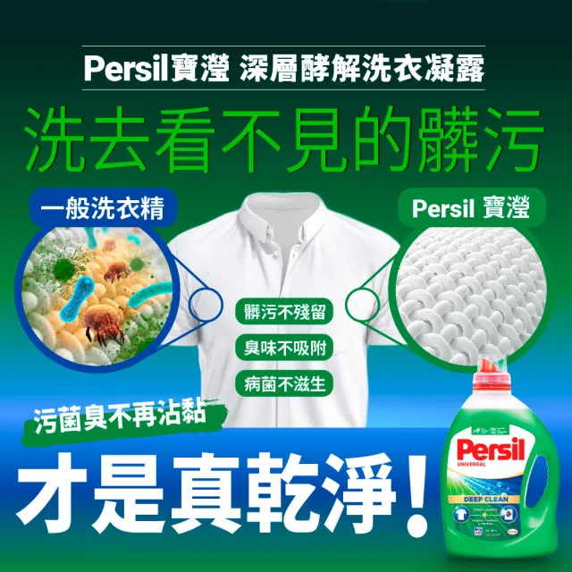 【Persil】深層去漬酵解洗衣精1瓶+補充包1包
