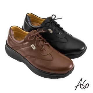 【A.S.O 阿瘦集團】A.S.O 活氧氣墊系列-防水商務綁帶款氣墊鞋(男鞋 2色任選 新品上市)