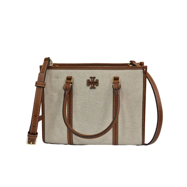 【TORY BURCH】TORY BURCH BLAKE  專櫃中款 帆布 托特包 側背包(贈原廠防塵袋紙袋)
