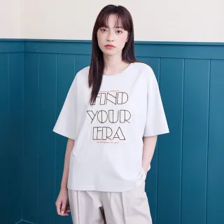 【gozo】立體織紋繡花涼感T恤(兩色)