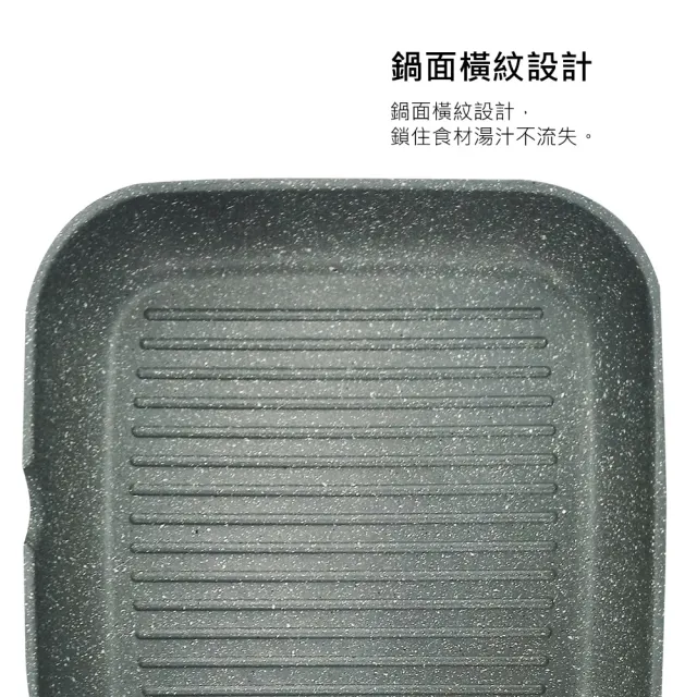 【PERFECT 理想】日式黑金鋼方型煎鍋24cm(台灣製造)