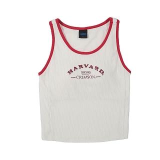 【NCAA】NCAA HARVARD 休閒背心 撞色滾邊背心 白色 75221482 00 noH19