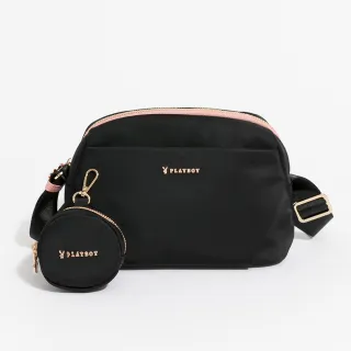 【PLAYBOY】大斜背包  Soft系列(黑色)
