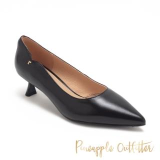 【Pineapple Outfitter】知性柔字母亮點高跟鞋PONS(黑色)