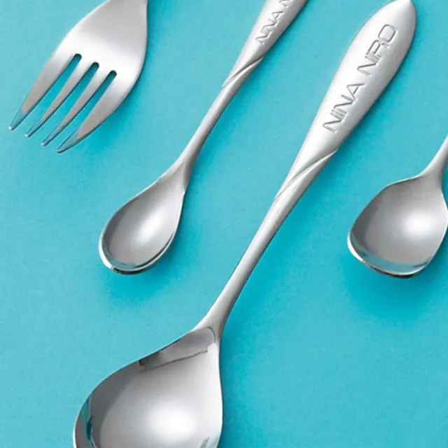 【YS-MART】義大利品牌Nina Niro 點心叉匙組 特殊果醬刀 12件組(日本製造 禮盒 餐具組 叉匙 湯匙 叉子)