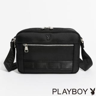 【PLAYBOY】三層斜背包 Sophisticated系列(黑色)
