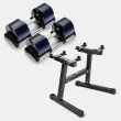 【NUO】原廠置放架 + 232可調式啞鈴32KG-2入(收納及拿取變得輕鬆)