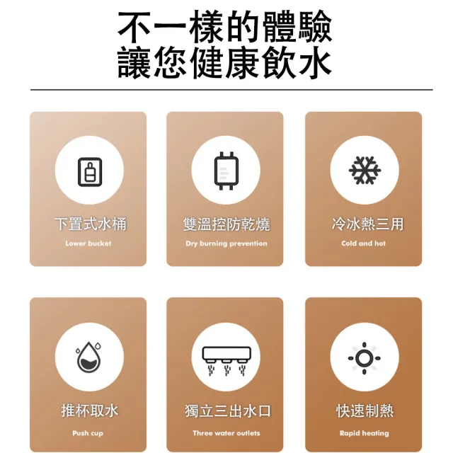 【KOGURE 小慕】下置式飲水機 110V桶裝水飲水機(冰溫熱飲水機 快煮壺 冰水機 水桶飲水機) 保固一年