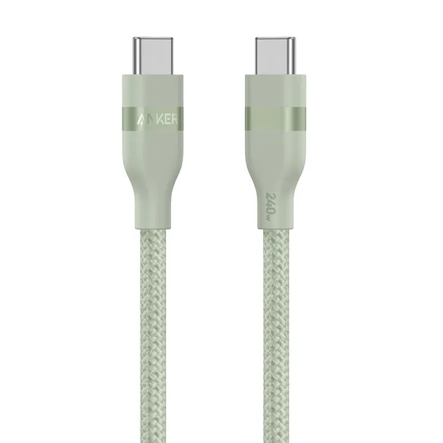 【ANKER】三入組 官方授權直營 A82E2超軟充電線Type-C 240W1.8m(黑白綠/Type-C/安卓/iPhone16/筆電/Switch)