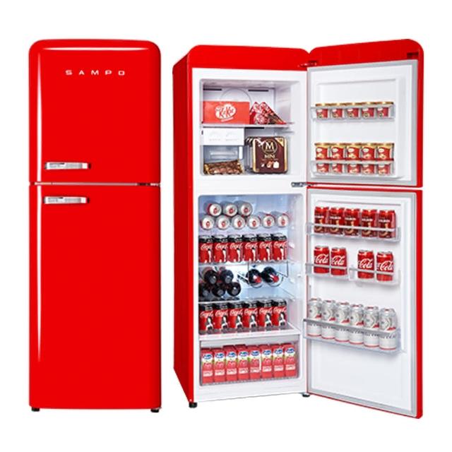 【SAMPO 聲寶】210公升一級能效歐風美型變頻雙門冰箱(SR-C21D-R)