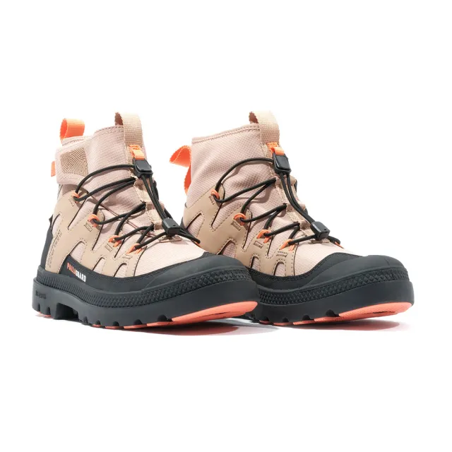 【Palladium】PAMPA LITE+ XPLOR WP+再生科技輕量橘標防水鞋/休閒鞋-男鞋/女鞋-奶茶/黑(74383-235-M)