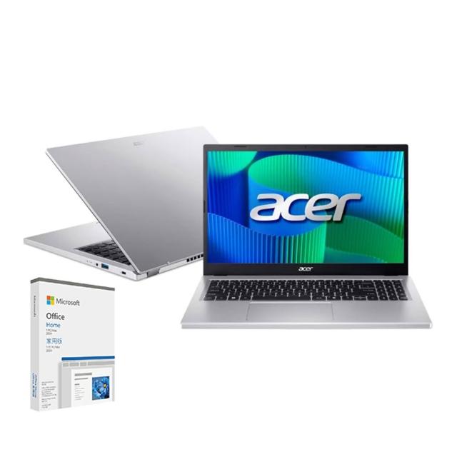 【Acer】Office2024★15.6吋i7效能1TB商務筆電-秘銀灰(Extensa/EX215-57-77XH/i7-13620H/16G/1TB/W11P)