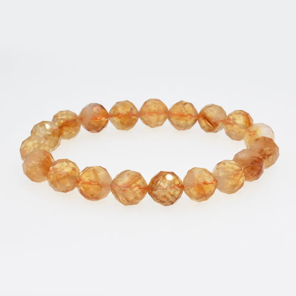 【鑫運來】◎黃水晶切角手珠(10mm)