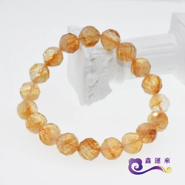 【鑫運來】◎黃水晶切角手珠(10mm)