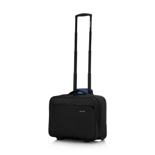 【AMERICAN TOURISTER 美國旅行者】16吋 RUBIO 商務輕量布面軟殼行李箱/布箱/登機箱/機長箱/旅行箱(黑色)