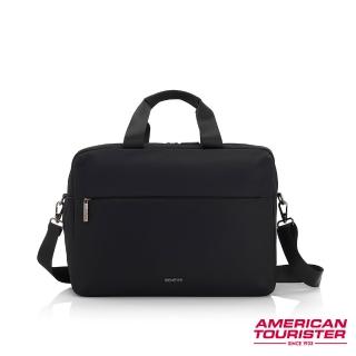 【AMERICAN TOURISTER 美國旅行者】BRIDGET日常商務輕量大容量旅行袋/功能兩用 筆電公事包/手提包14吋(黑)