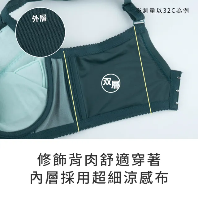 【玉如阿姨】極致登峰內衣※0500墨綠(防外擴-深V-托高-包副乳-渾圓-機能-台灣製-BCDE罩)