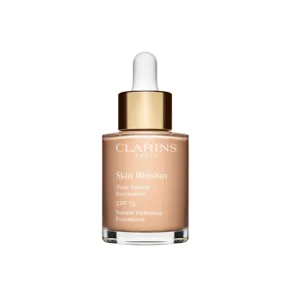 【CLARINS 克蘭詩】蘋果光天生美肌粉底液30ml(小奶瓶 乾肌救星)