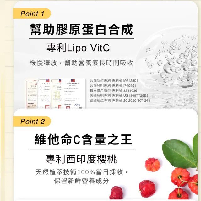 【Relove 官方直營】西印度櫻桃維他命C超能膠囊2包入 每包30顆(每顆500mg維他命C 等於9顆新鮮檸檬)