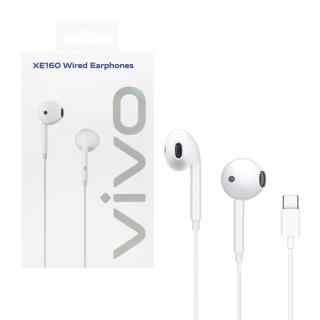 【vivo】原廠台灣公司貨 XE160 半入耳式 Type-C線控耳機 - 白色(盒裝)
