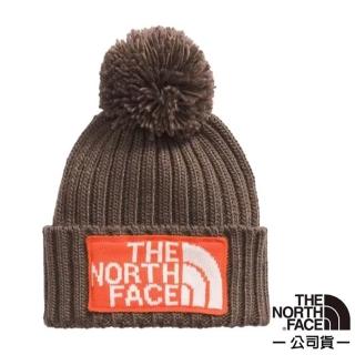 【The North Face】Heritage Ski Tuke 休閒保暖毛帽.毛線帽(7WJO-88O 煙燻褐/橘)