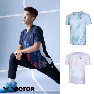 【VICTOR 勝利體育】針織運動T恤 賽服系列 中性(T-2516 A/B/M 白/深藏青/星光藍)