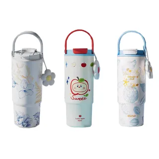 【MUAN】316不鏽鋼內陶瓷保溫杯 880ml 大容量手提冰霸杯 保冷保溫杯 車載辦公杯(隨行杯/咖啡杯/保冰杯)