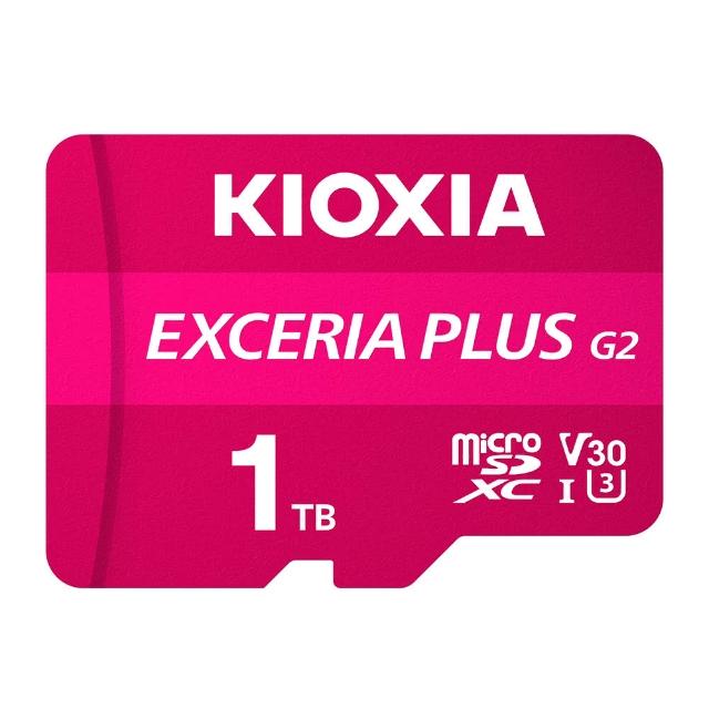 【KIOXIA  鎧俠】EXCERIA PLUS G2 MicroSDXC UHS-I U3/V30 1TB 記憶卡(日本製造/附轉卡)