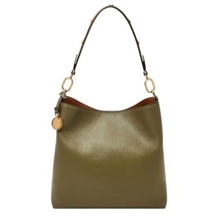 【FOSSIL】Jessie 真皮肩背水桶包-綠色 ZB11003316