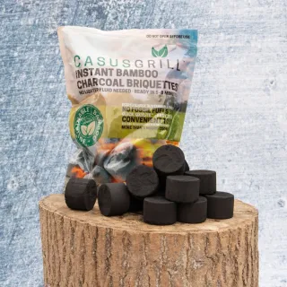 【CASUSGRILL】無煙速燃木炭 1Kg 無味無毒長效(好評推薦 環保椰炭 燒烤木炭 烤肉 長效木炭 露營 燒烤專用)