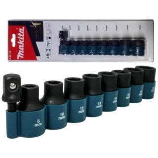 【MAKITA 牧田】E-16623 1/2六角套筒9件套帶六角起子機轉套筒接桿(E-16623)