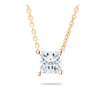 【Vividventure 亞帝芬奇】GIA 50分 DVS2 天然鑽石 真鑽 項鍊 單純淨美(14K玫瑰金台)