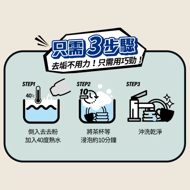 【泡舒】去去粉-300gx6瓶(食器清潔/碗盤去漬粉/過碳酸鈉/快速去除杯垢茶垢)