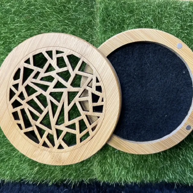 【Cozy 世界水晶原礦與茶】磁吸式盤香盒 附防火棉 隨機款(淨化磁場)